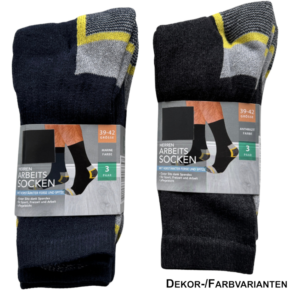 Herren Arbeitssocken 3er Pack - 39/42 oder 43/46 image number 3