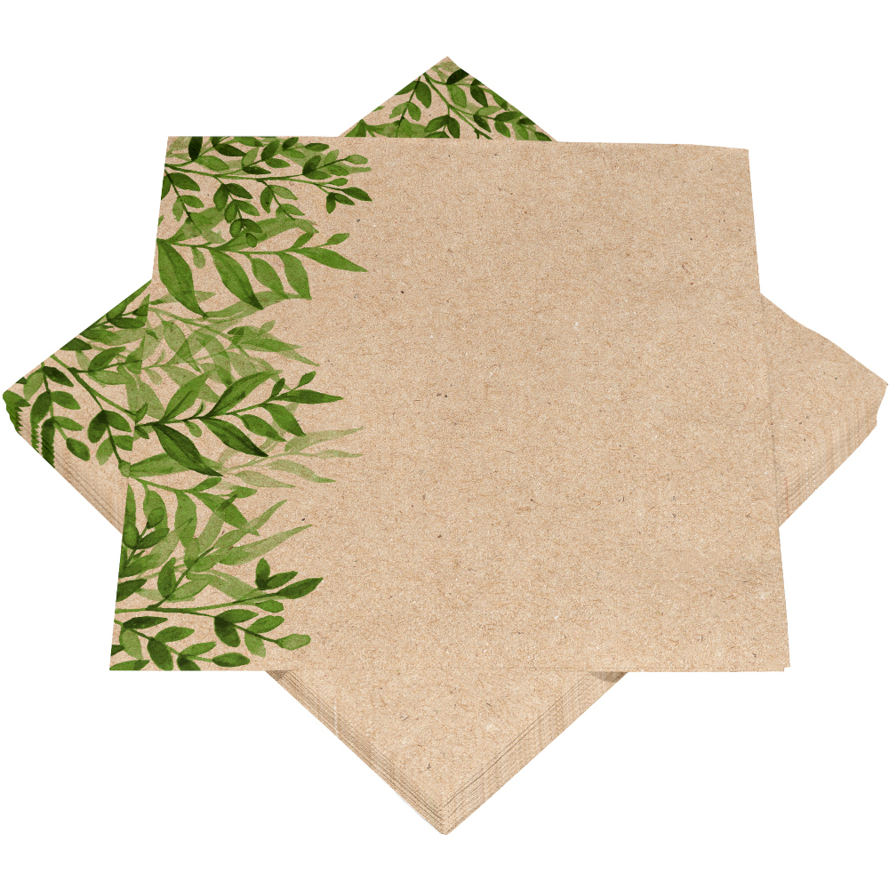 Servietten "be green", 25 St&uuml;ck, Recycling Tissue