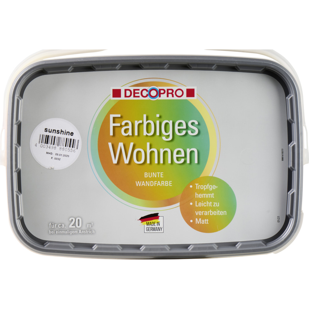 DECOPRO Wandfarbe 2,5 Liter sunshine matt image number 4