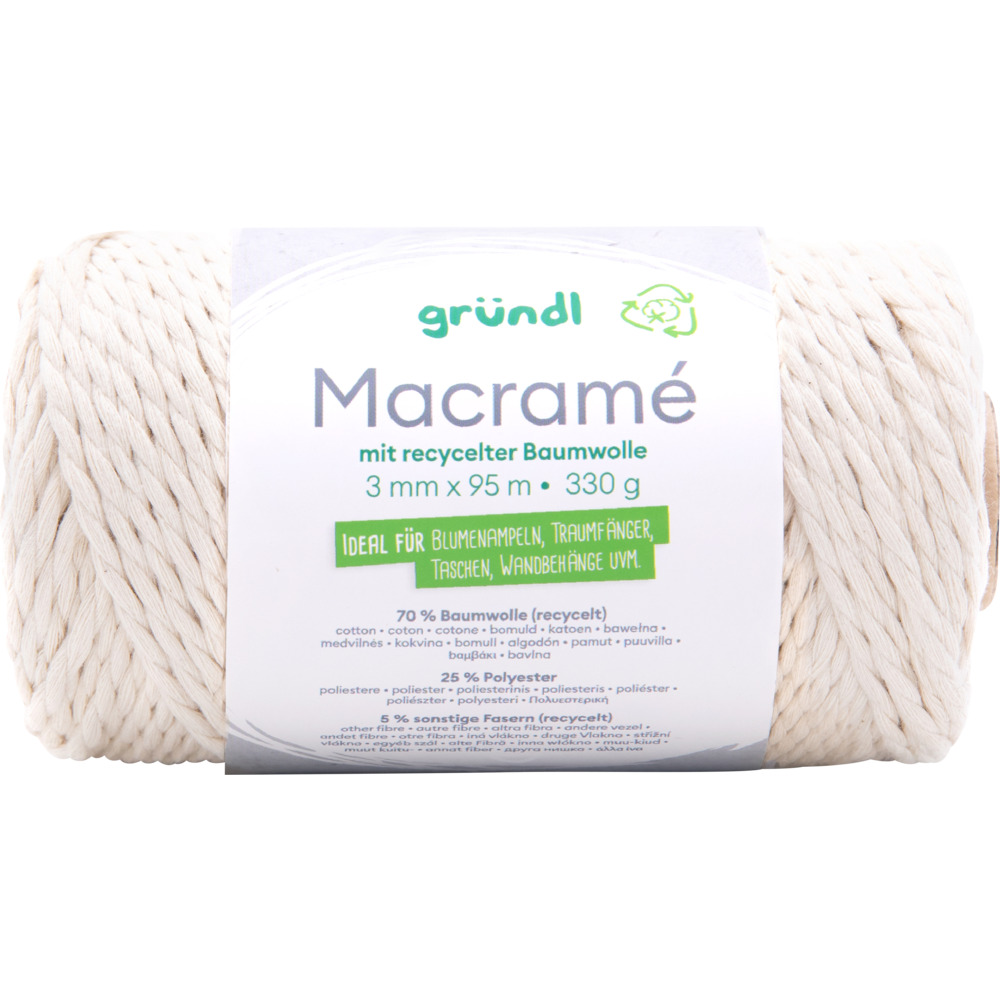 Macram&eacute; Garn 330 g natur