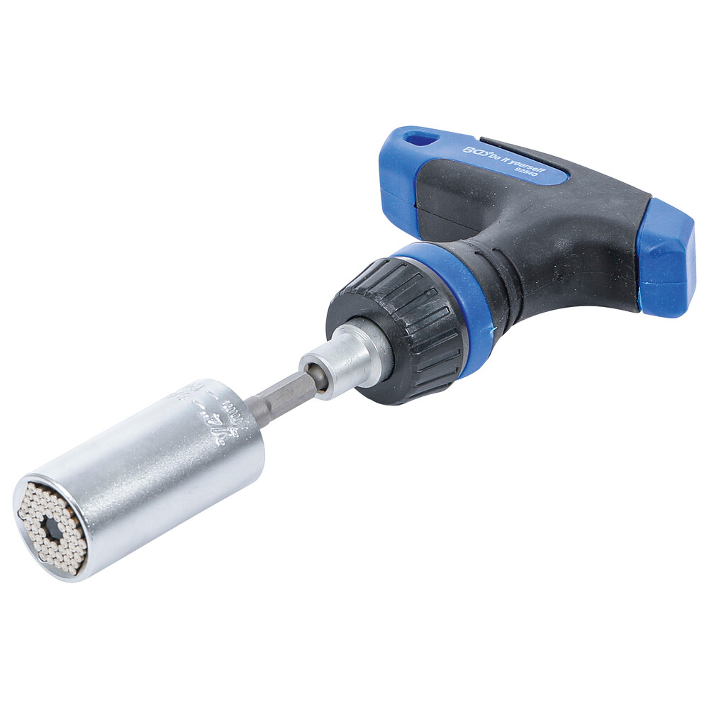 Multi-Einsatz Set 3-teilig mit Adapter und umschaltbarem Ratschen-T-Griff