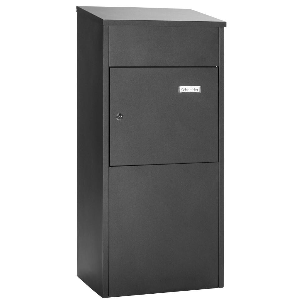 Paketbriefkasten aus Stahlblech in schwarz image number 2