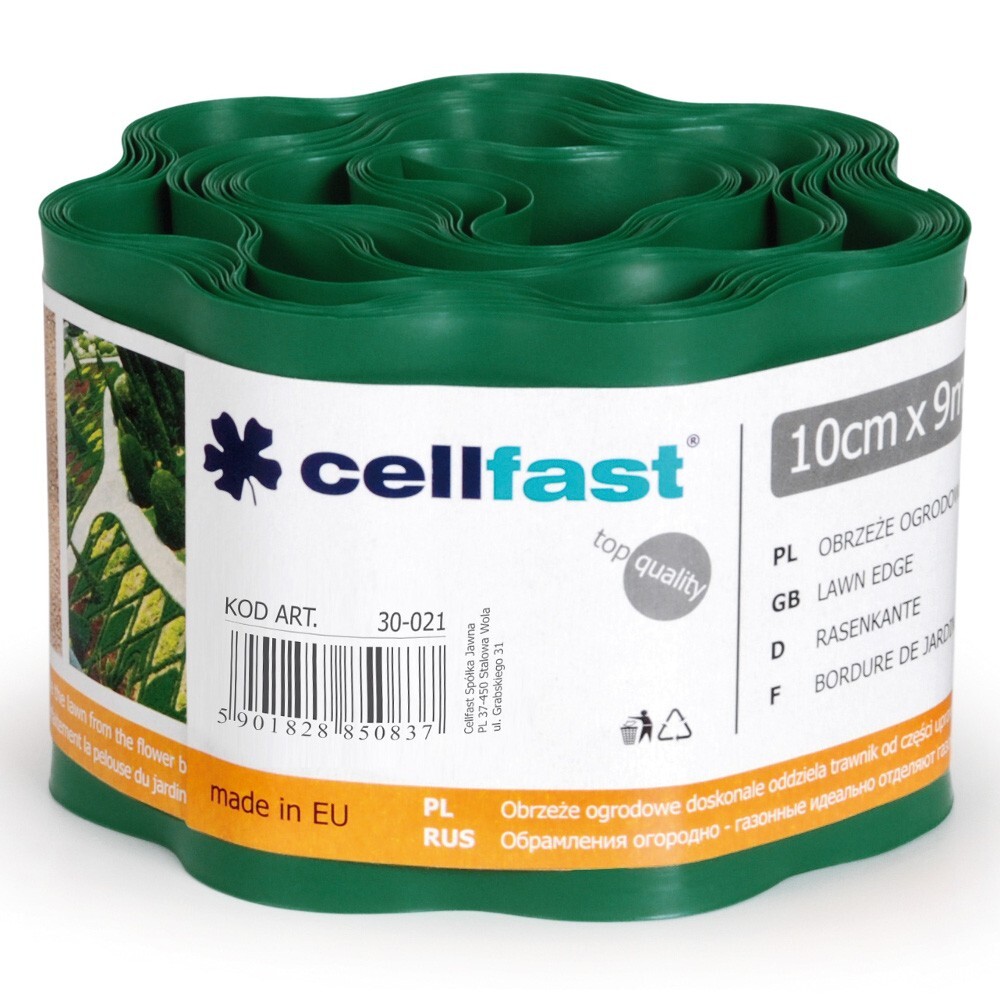 Rasenkante 10x900 cm Kunststoff in Dunkelgr&uuml;n