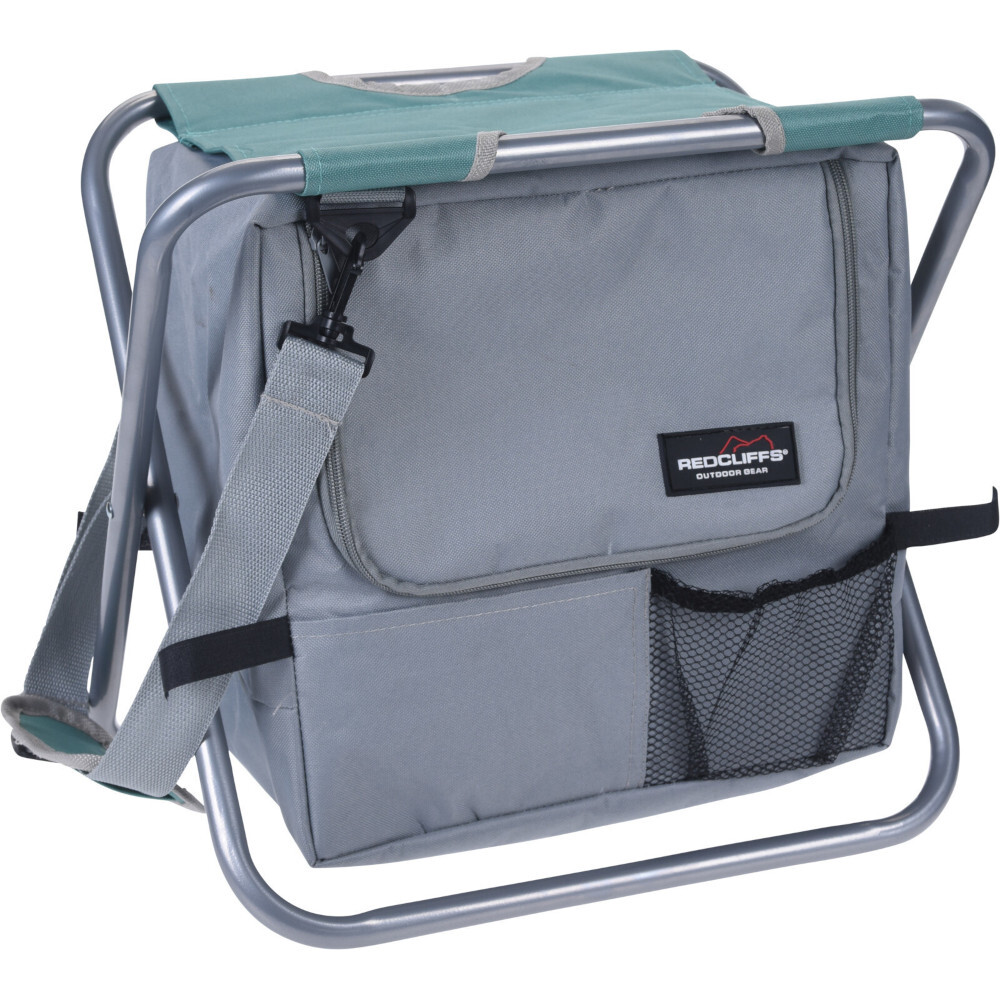 Campinghocker klappbar 31,5 x 26,5 cm mit gr&uuml;n-grauer Textilbespannung