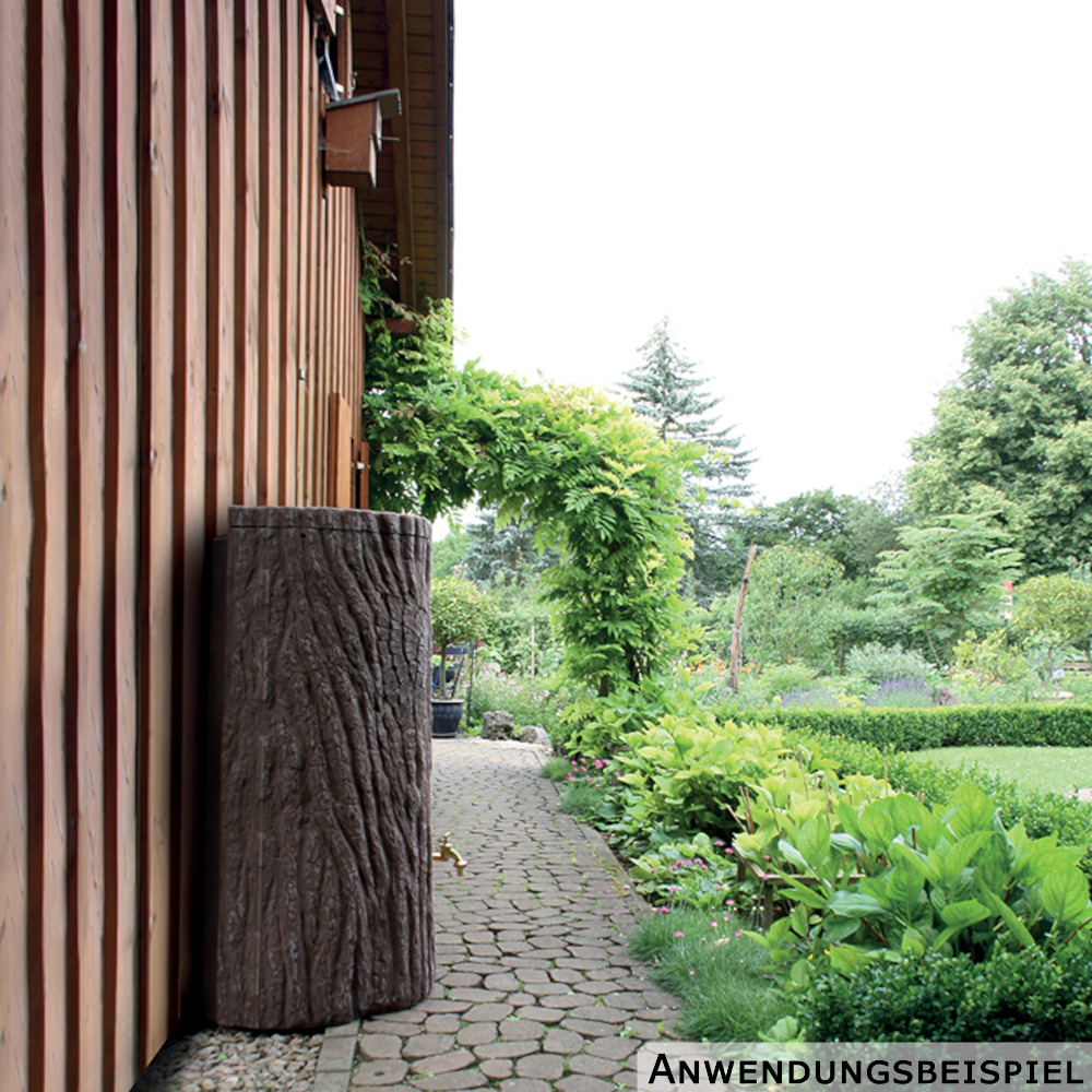 Prosperplast Regentonne Baumstamm 300 Liter Umbra image number 2