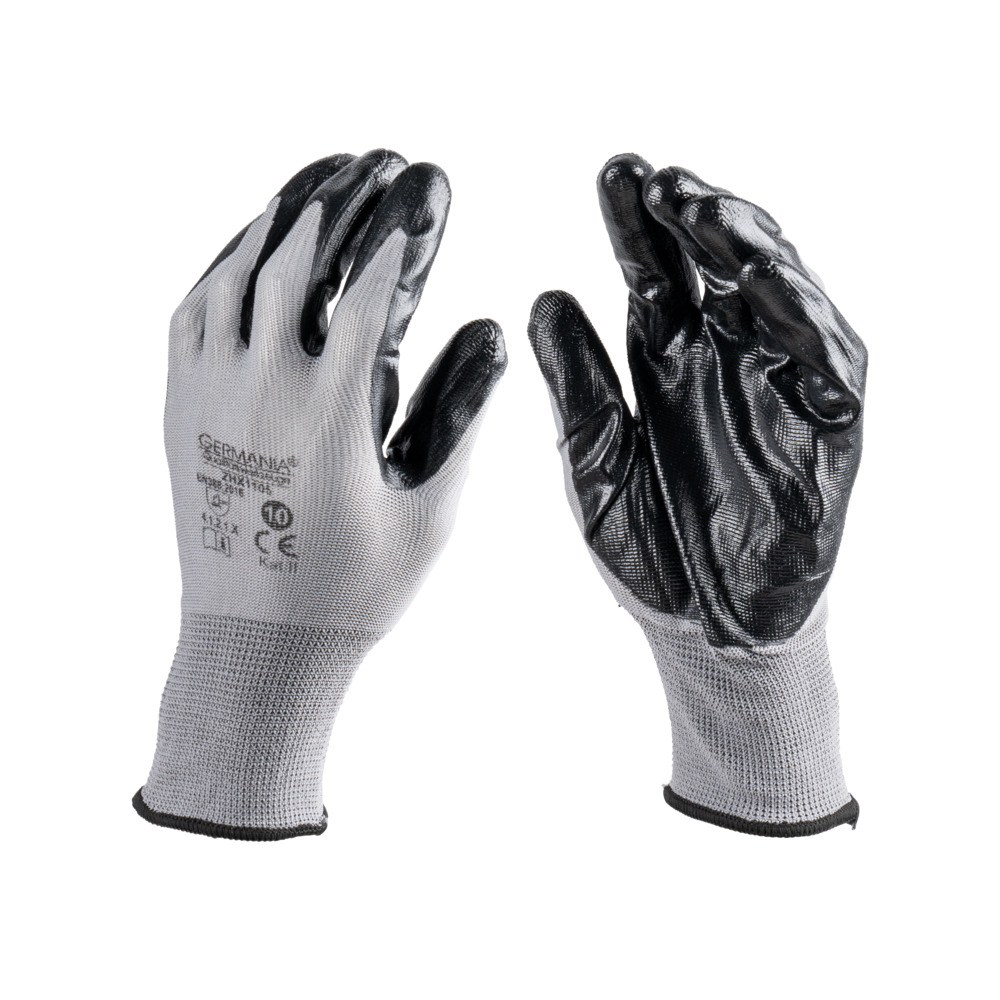 Arbeitshandschuhe-Set Gr&ouml;&szlig;e 10 in Grau