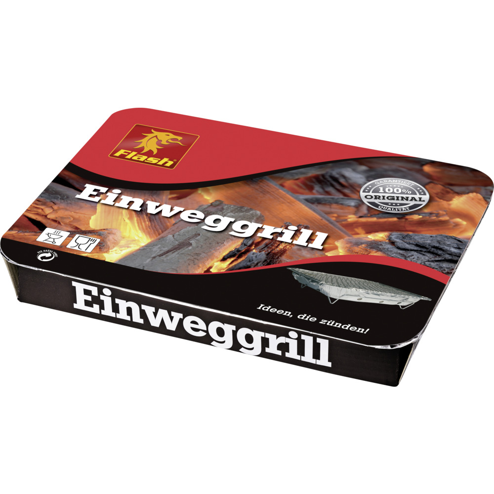 Flash Einweggrill mit Grillkohle und Anz&uuml;ndhilfe image number 1