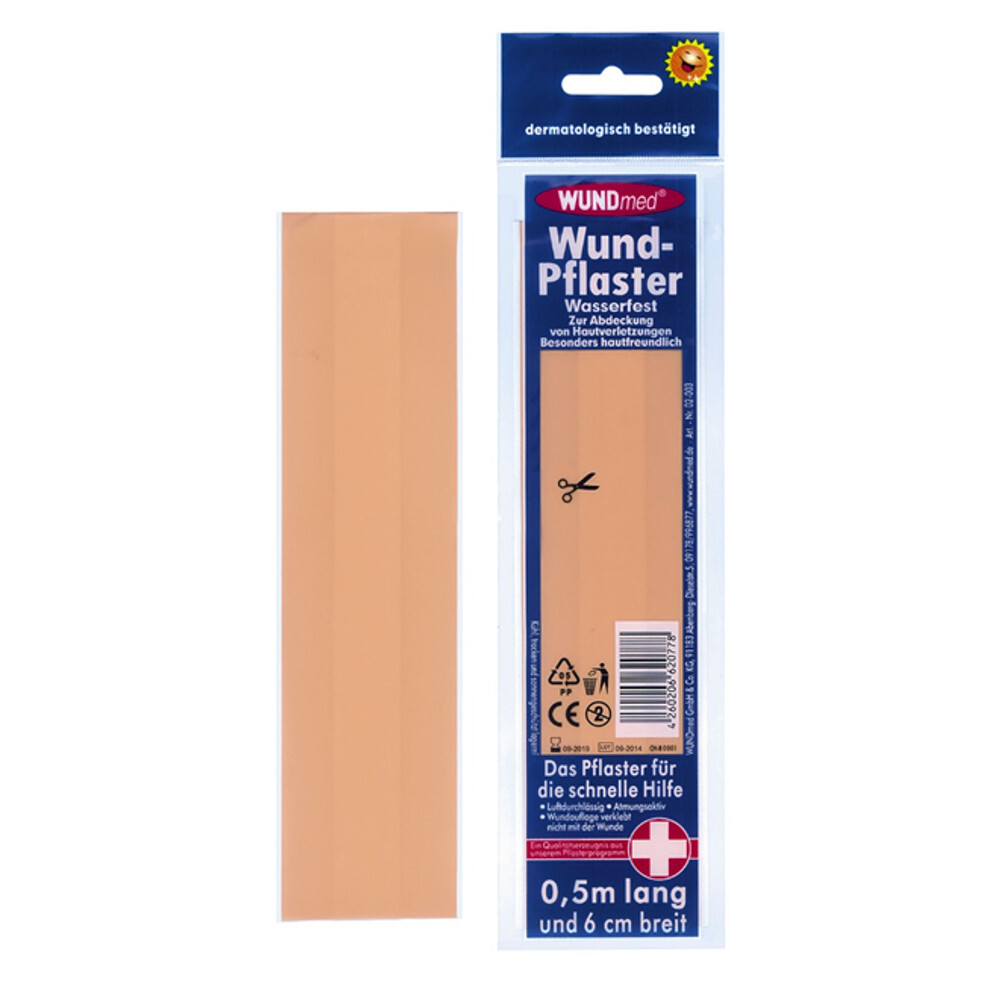 Wundpflaster 0,5 m x 6 cm wasserfest besonders hautfreundlich