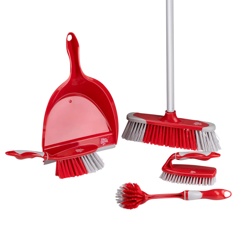 Dirt Devil Putz-Set 6-teilig rot-grau