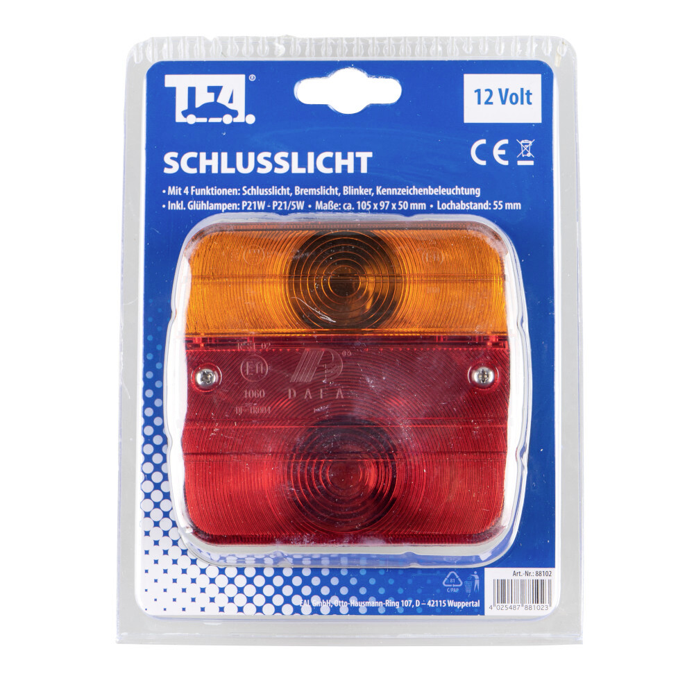 Anh&auml;nger R&uuml;ckleuchte 100 x 97 x 50 mm mit 4 Funktionen image number 2
