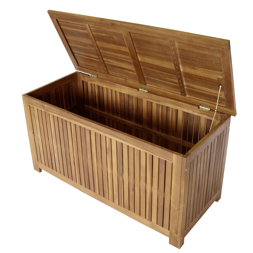 Auflagenbox 117 x 50 cm Akazie ge&ouml;lt