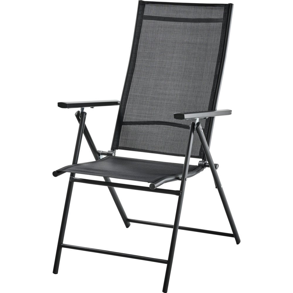 Garten-Klappsessel dunkelgrau