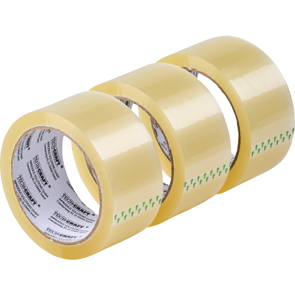 Packband 3 St&uuml;ck im Set zu je 48 mm x 66 m, transparent image number 1