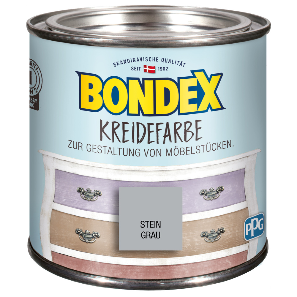 BONDEX Kreidefarbe Steingrau 500ml