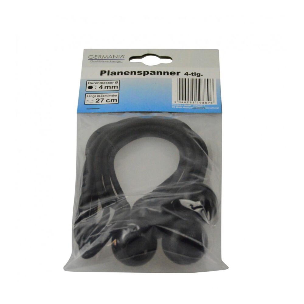 GERMANIA&reg; Planenspanner Set 4-teilig Spanngummi