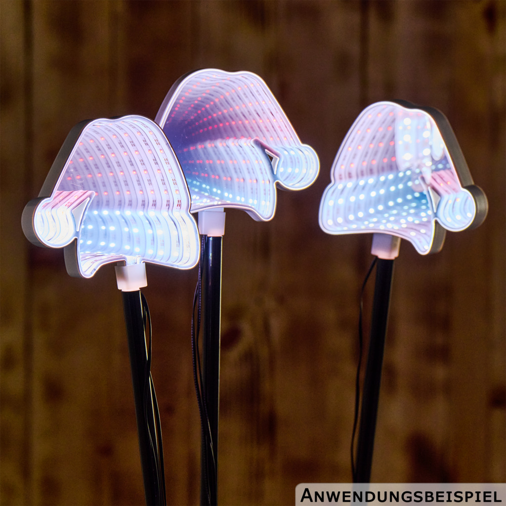 LED-3D-Spiegelleuchte Gartenstecker 3er-Set, sortiert image number 6