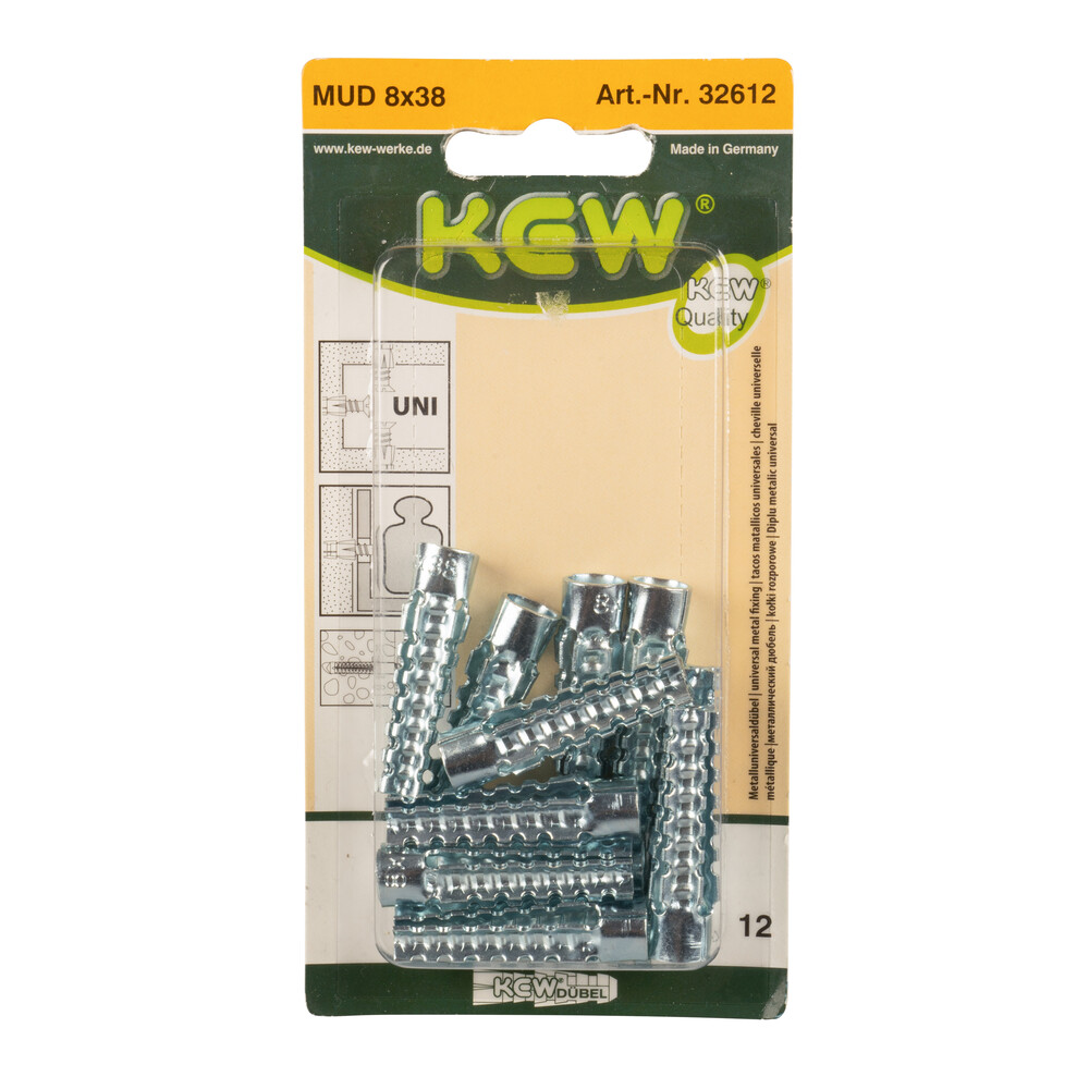 Universald&uuml;bel Set 12 St&uuml;ck 8 x 38 mm aus Metall image number 1