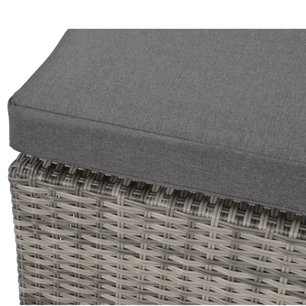 Hocker Valencia Smoke 56x56x34 cm mit Aluminiumgestell und Kissen image number 1