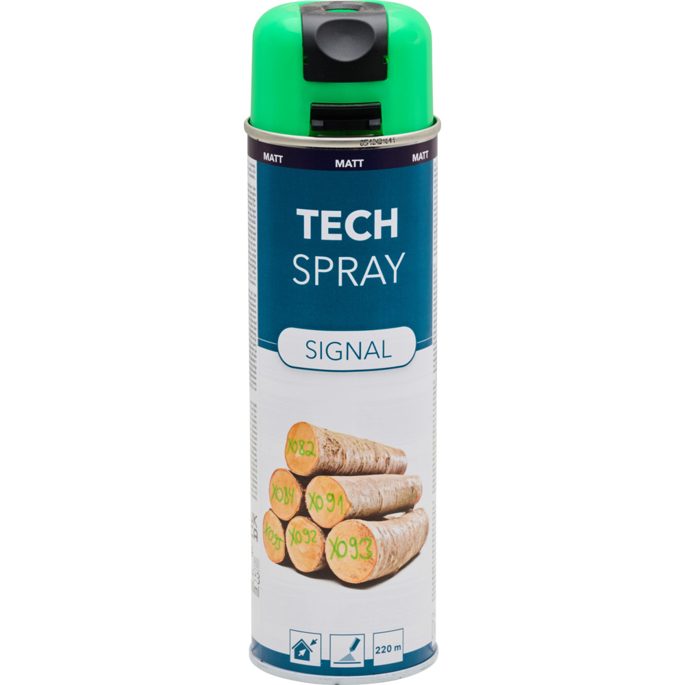 Tech Spray Signal matt, Markierspray 500 ml gr&uuml;n image number 1