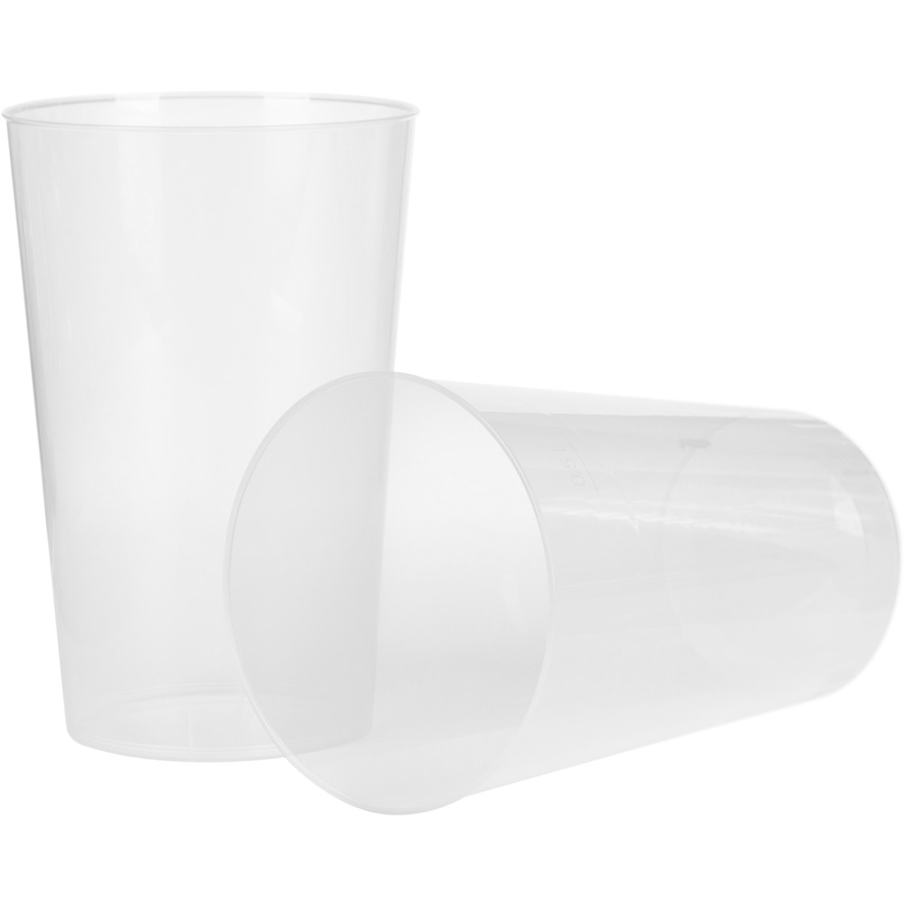 Mehrweg-Trinkbecher 8 St&uuml;ck klar 0,5 Liter image number 1