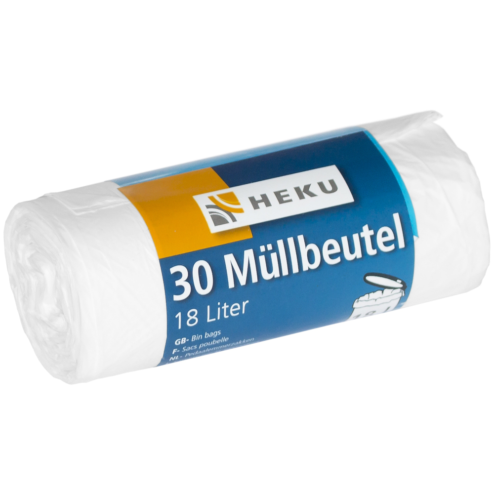 M&uuml;llbeutel 18 Liter 8&micro; 30 St&uuml;ck in wei&szlig;