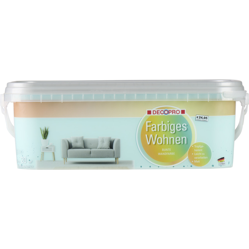 DECOPRO Wandfarbe 2,5 Liter lagune matt image number 1