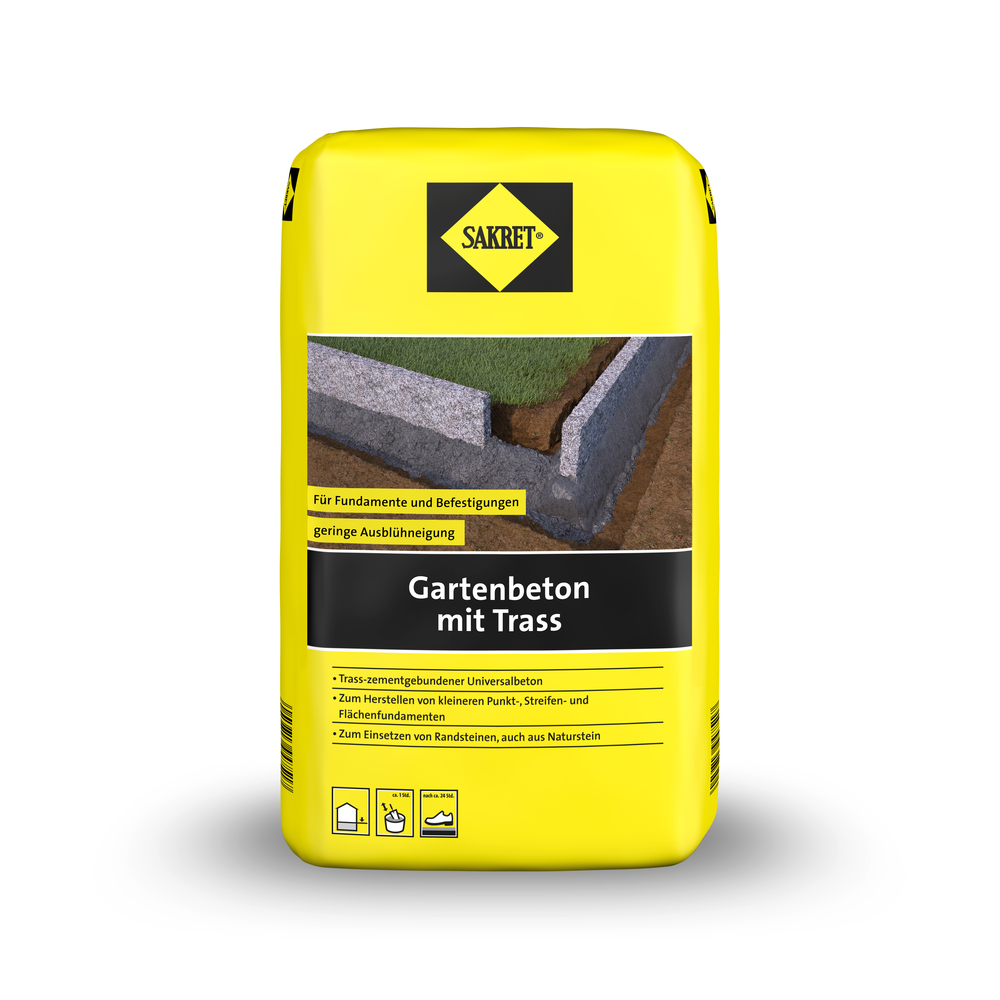 Gartenbeton mit Trass