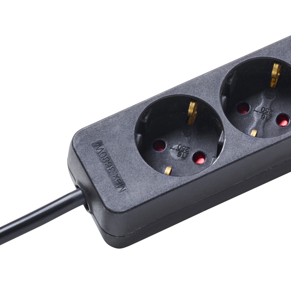 Steckdosenleiste 1,4 m 3-fach in schwarz image number 1