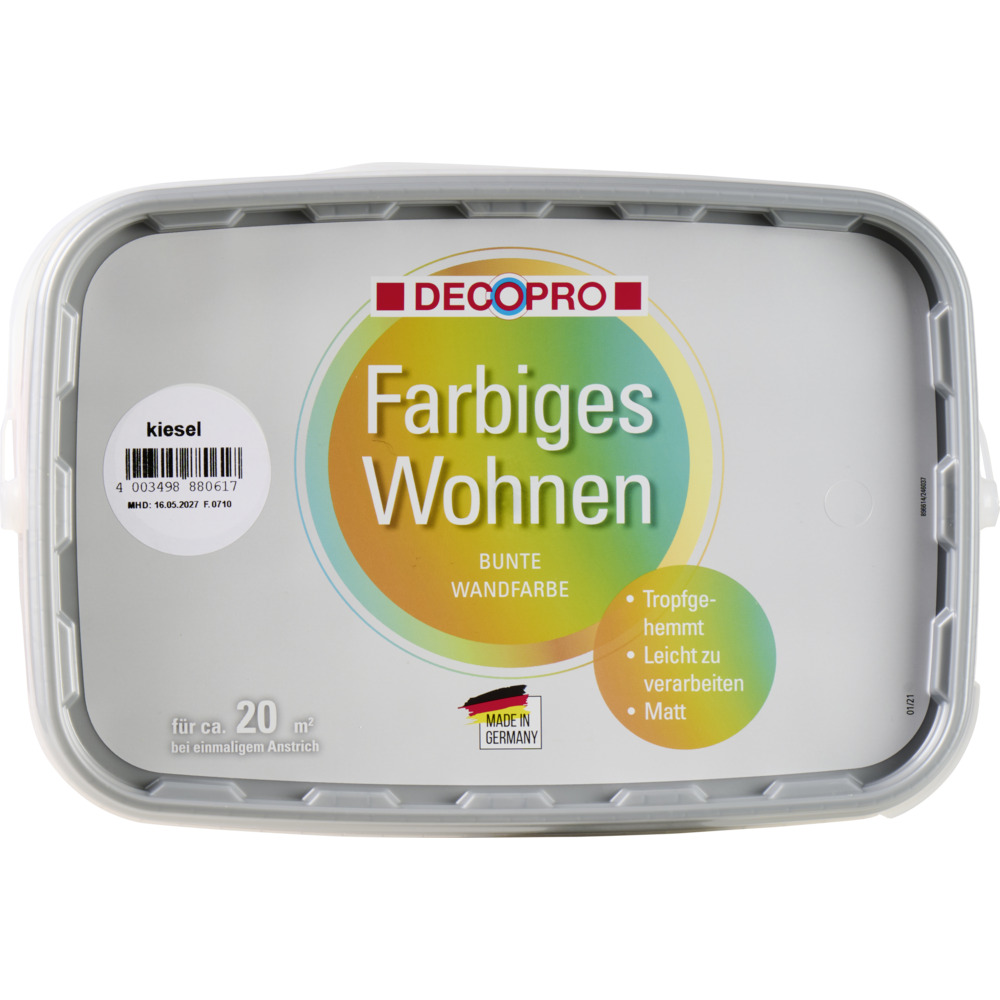 DECOPRO Wandfarbe 2,5 Liter kiesel matt image number 4