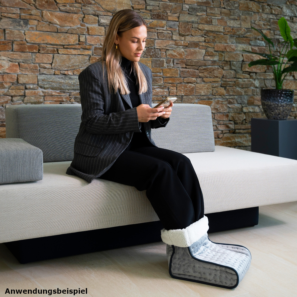 Fu&szlig;w&auml;rmer elektrisch hellgrau 30x30x23 cm image number 3