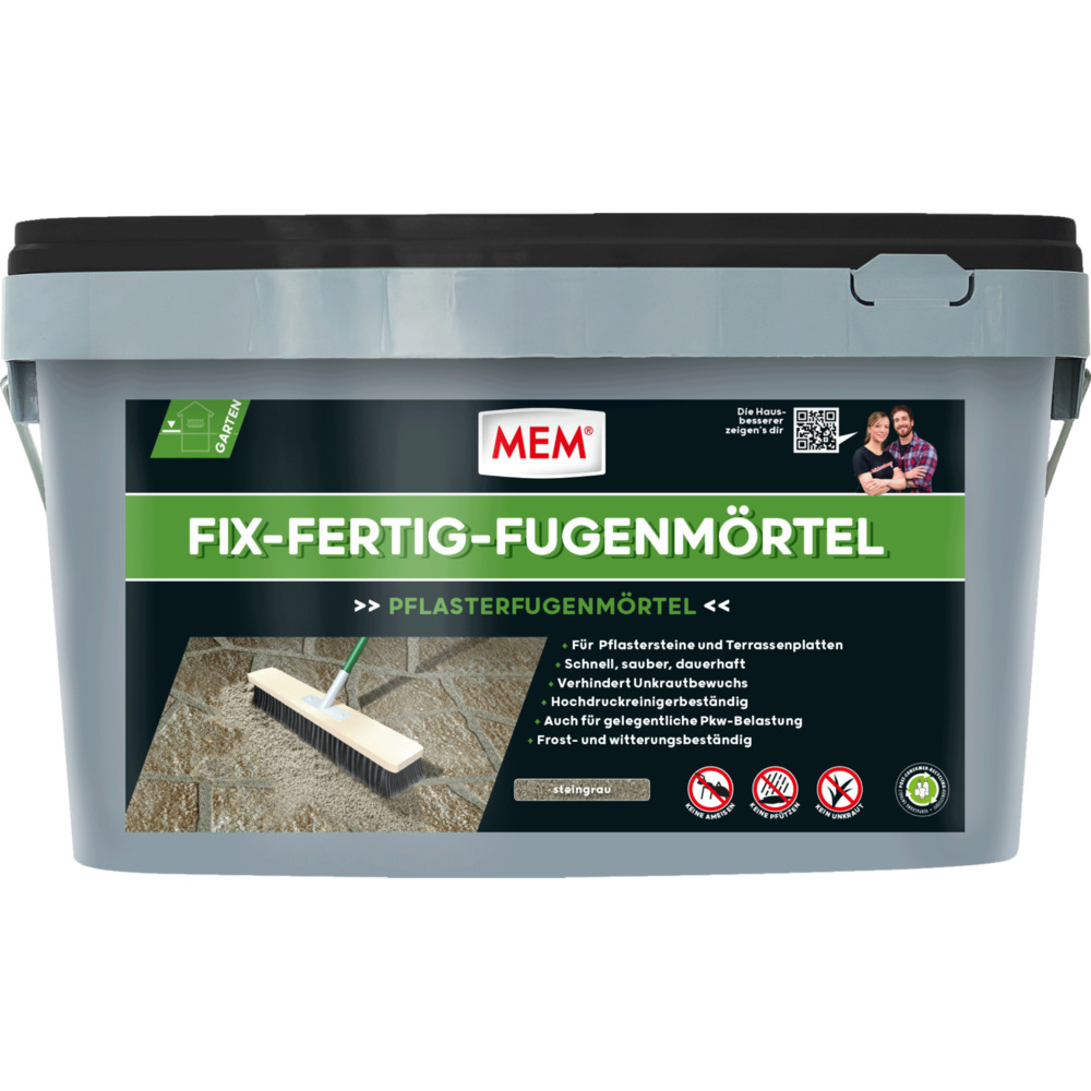 MEM Fix-Fertig-Fugenm&ouml;rtel 25 kg, steingrau