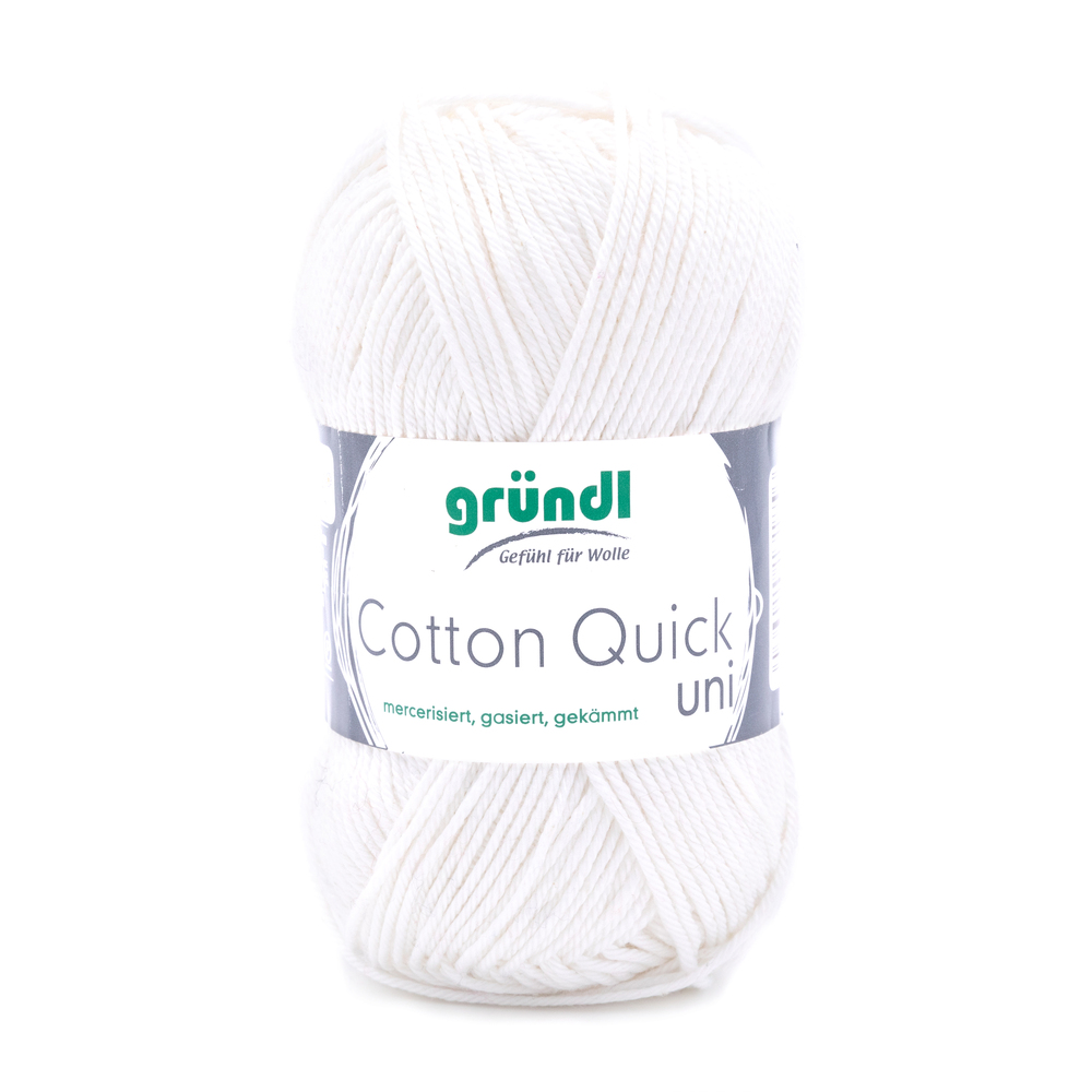 Garn Cotton Quick uni 50 g cremefarben