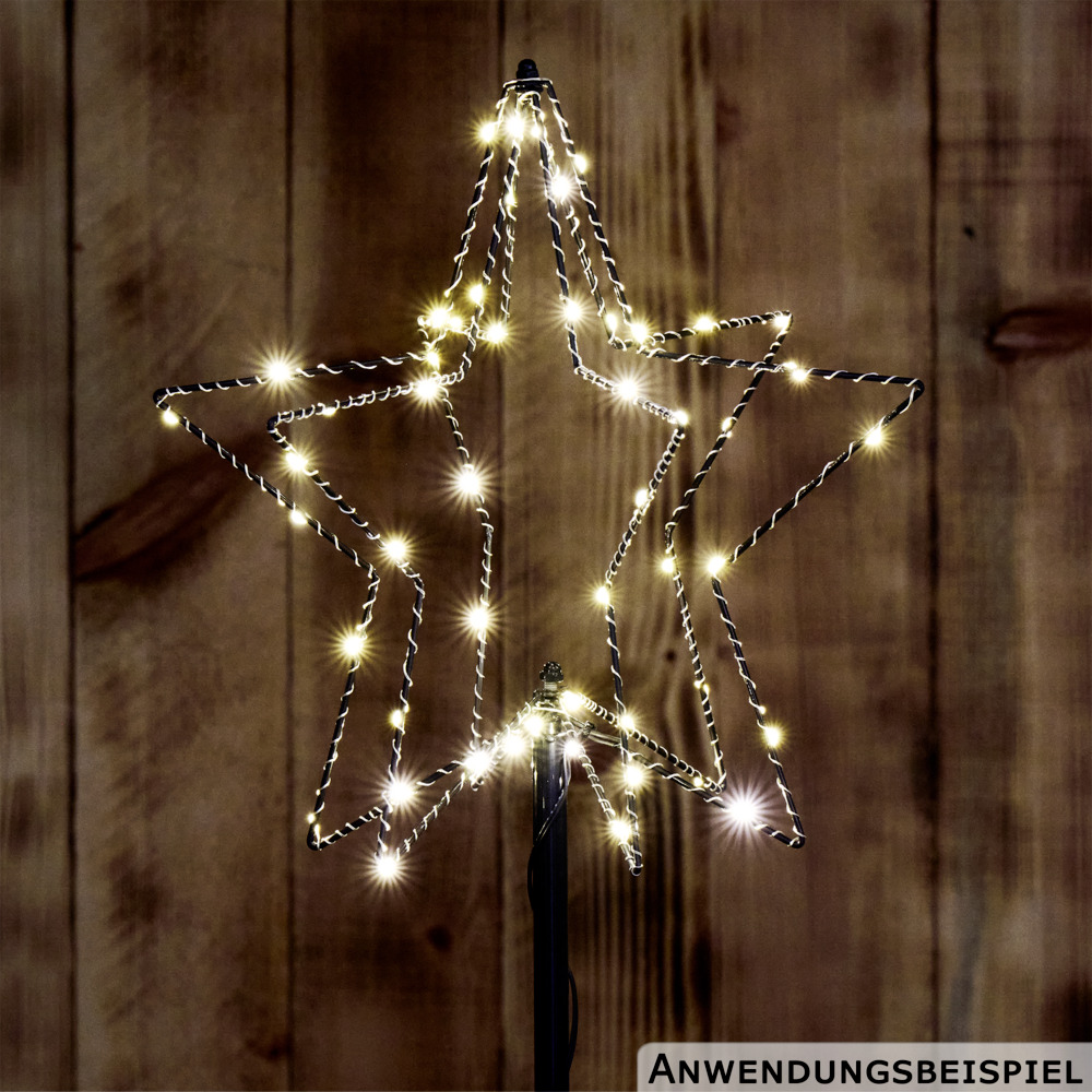 3D-Stern mit LEDs und Erdspie&szlig; image number 1