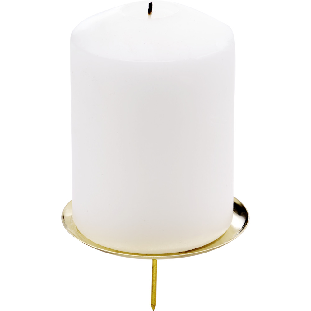 Kerzenhalter-Set 4 St&uuml;ck je 8 cm aus Eisen tellerf&ouml;rmig in gold image number 1