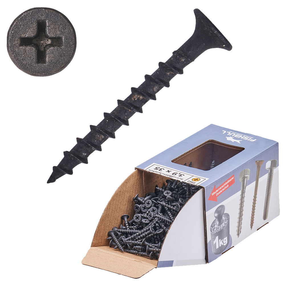 Schnellbauschraube 3,9x35 mm 1kg FISHBULL-Pack Grobgewinde Kreuzschlitz