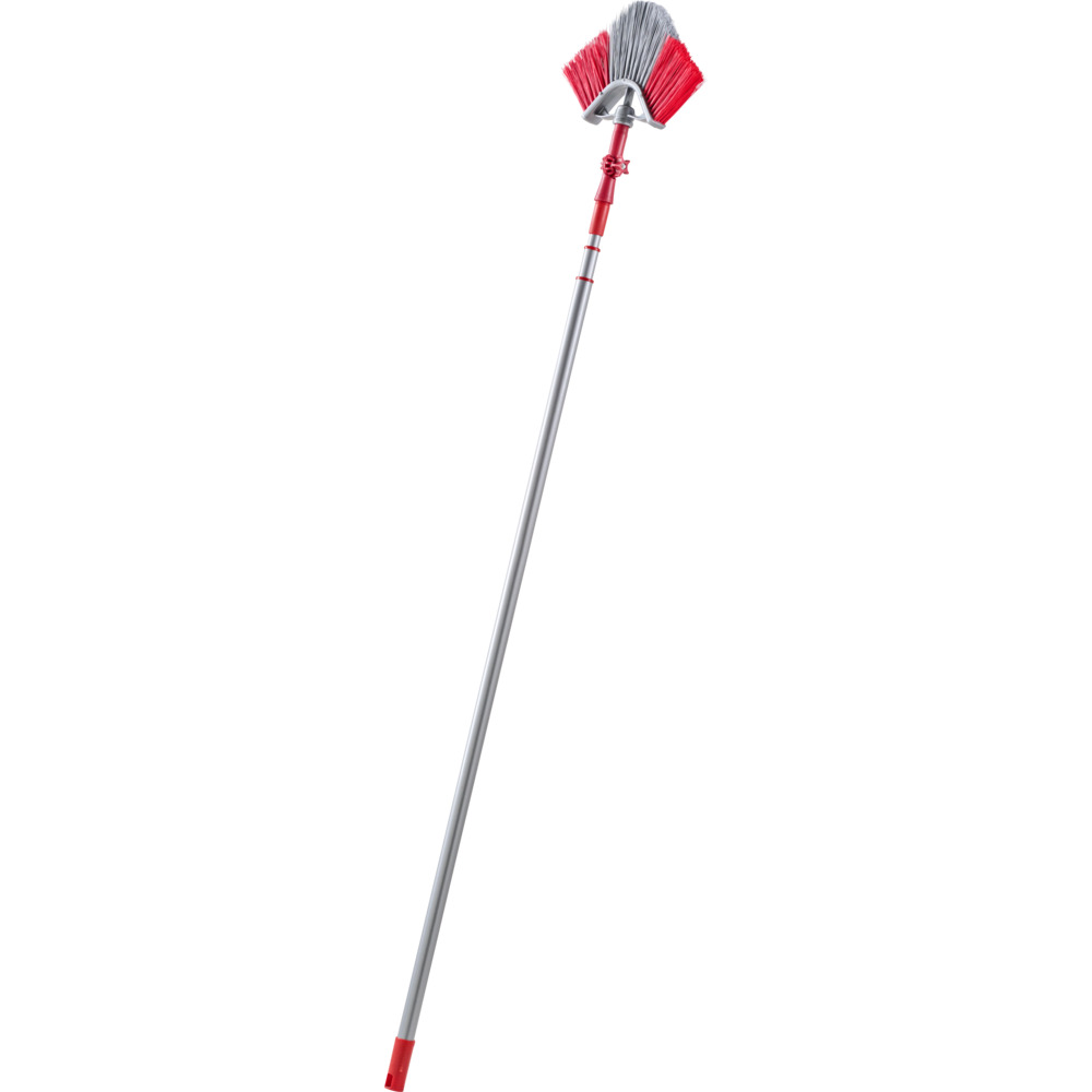 Fassadenbesen teleskopierbar von bis 360 cm aus Kunststoff in Rot