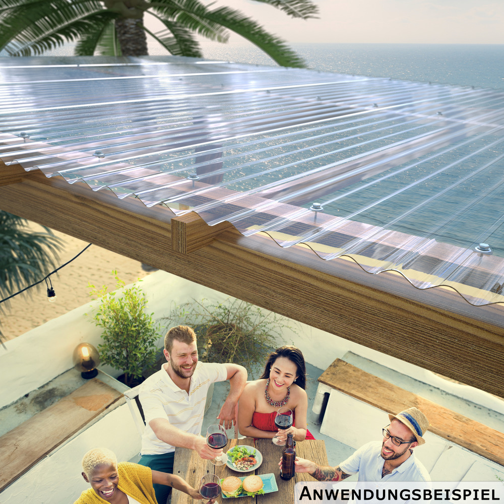 PC Wellplatte Sinus 76/18 Klar 2000 x 900 x 0,65 mm image number 1