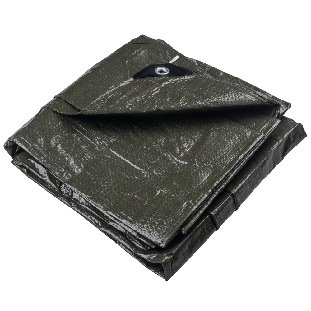 Abdeckplane 6 x 8 m 90 g/m&sup2; aus B&auml;ndchengewebe in gr&uuml;n