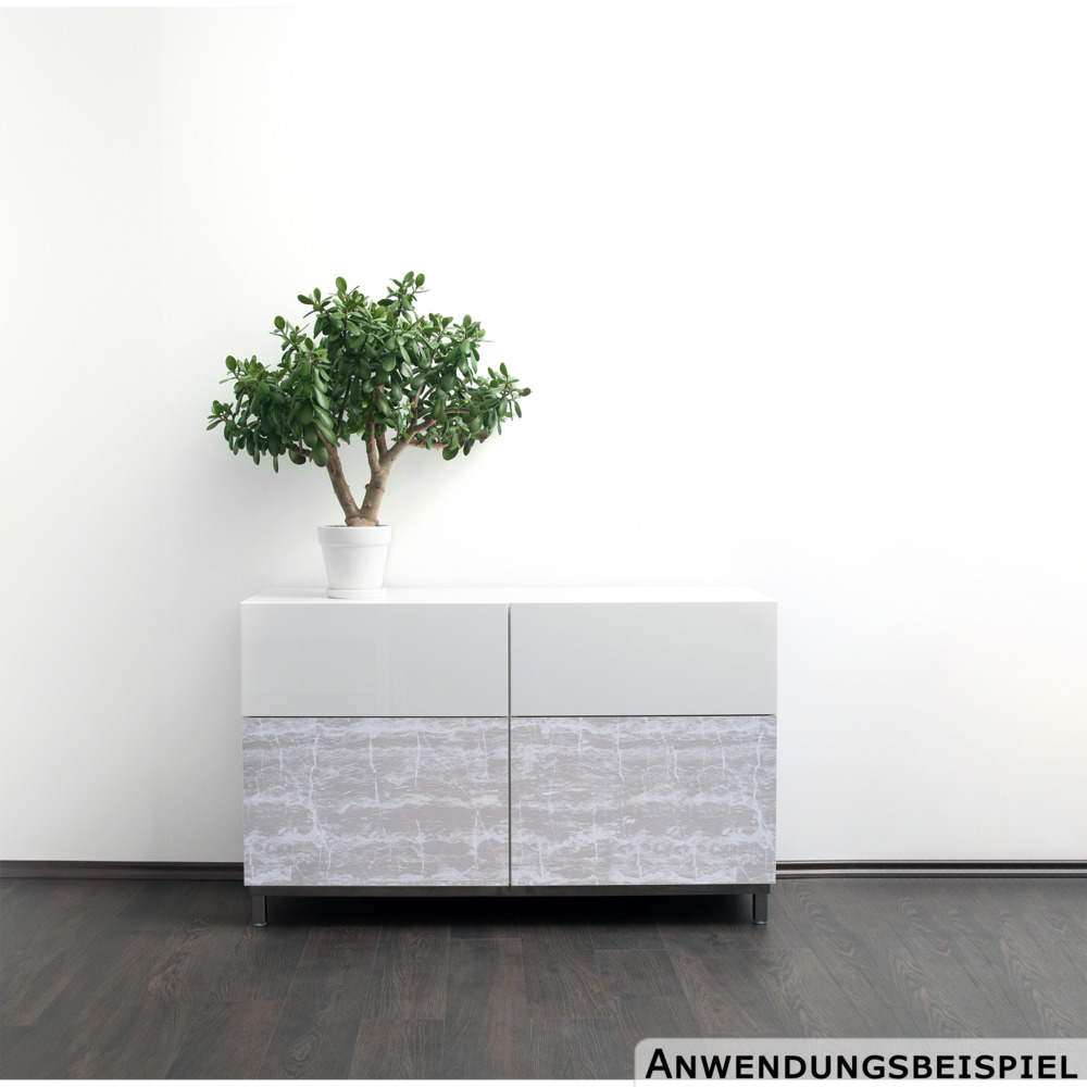 Klebefolie 200x45cm Stein Marmor weiss Dekofolie Selbstklebefolie M&ouml;belfolie image number 2