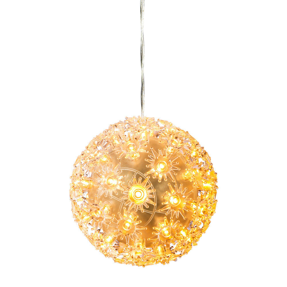 LED-Lichterkugel aufh&auml;ngbar &Oslash; 12cm aus Kunststoff mit 50 warmwei&szlig;en LEDs