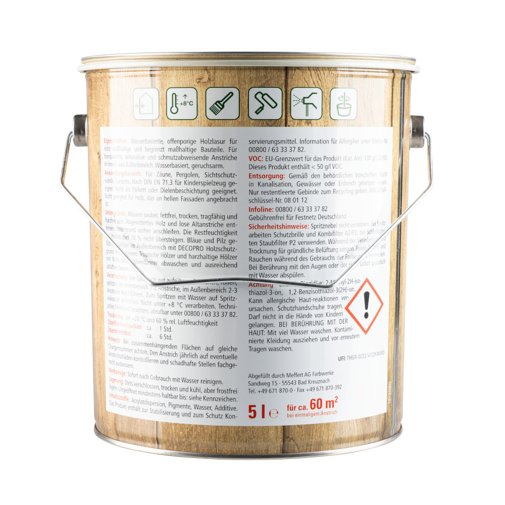 DECOPRO Holzlasur 5 Liter kiefer image number 1