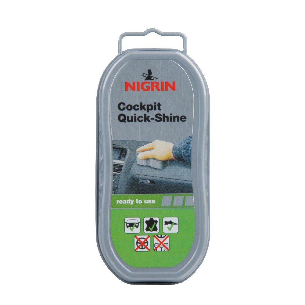 Nigrin Cockpit Quick-Shine, Silikonschwamm, Citrus