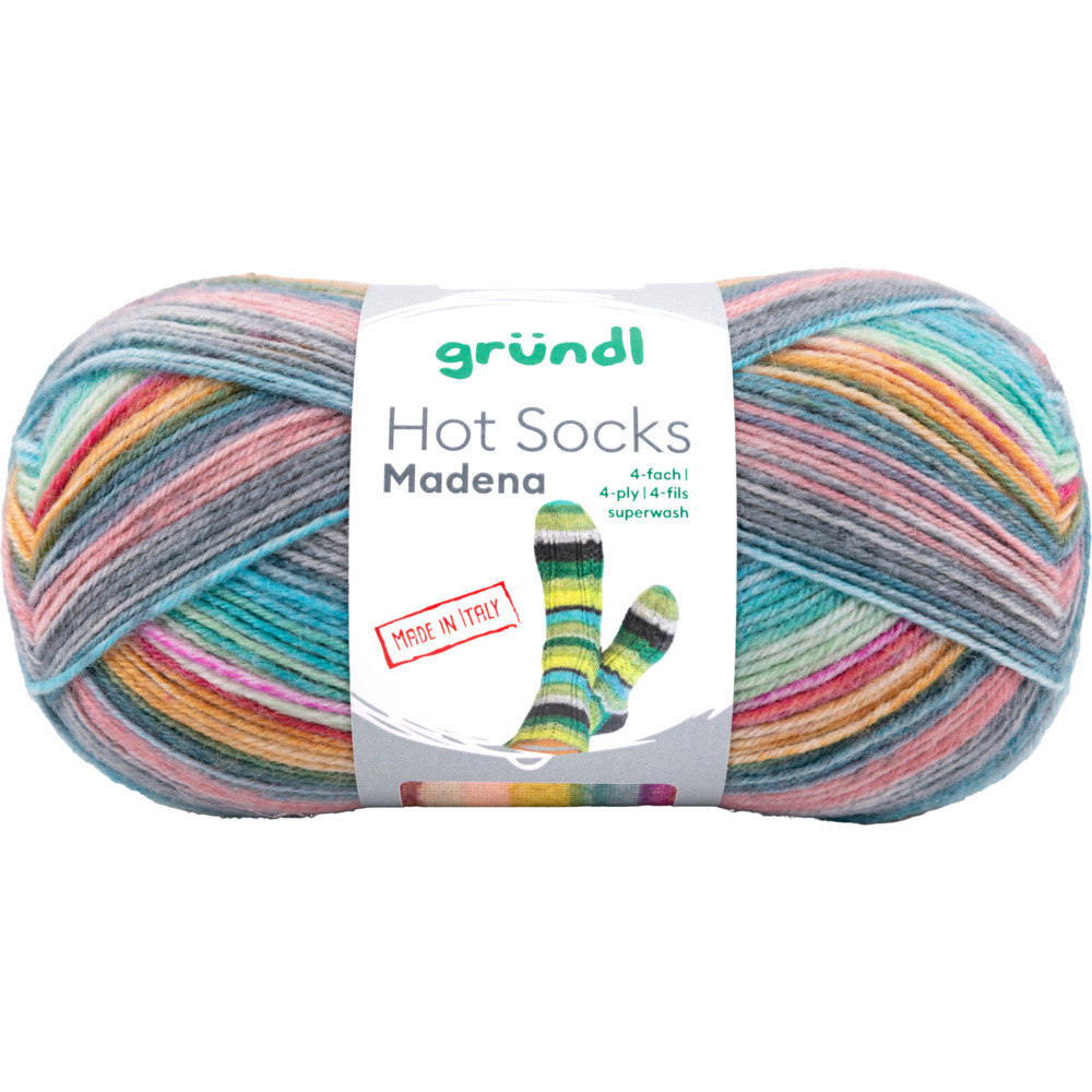 Garn Hot Socks Madena 4-fach soft-ice-mix 100g