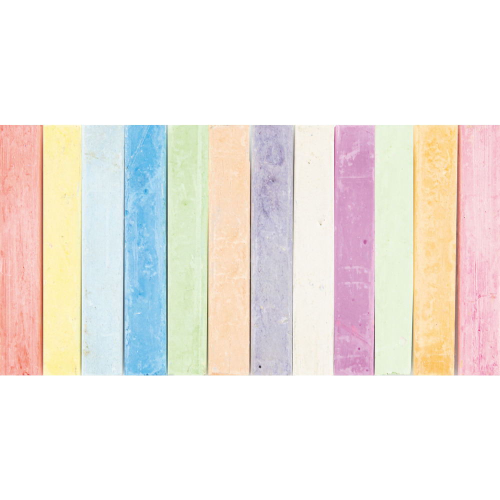 farbige Tafelkreide, 12 St&uuml;ck in Faltschachtel