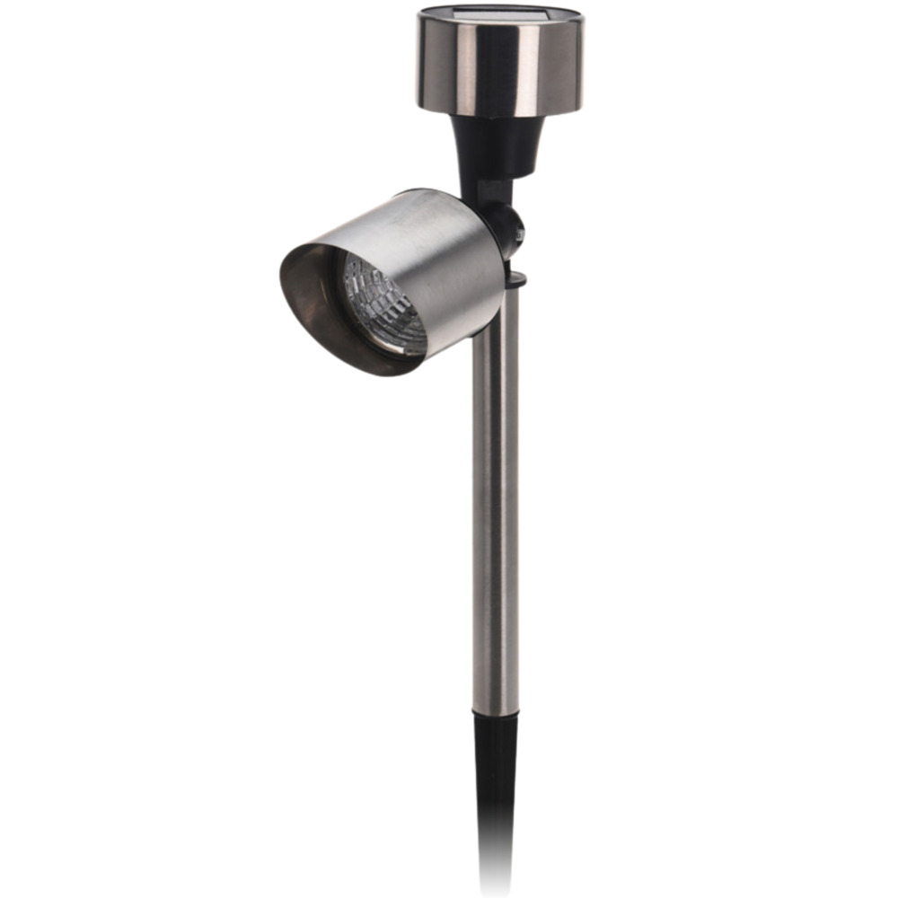 LED-Solarstrahler in Silber