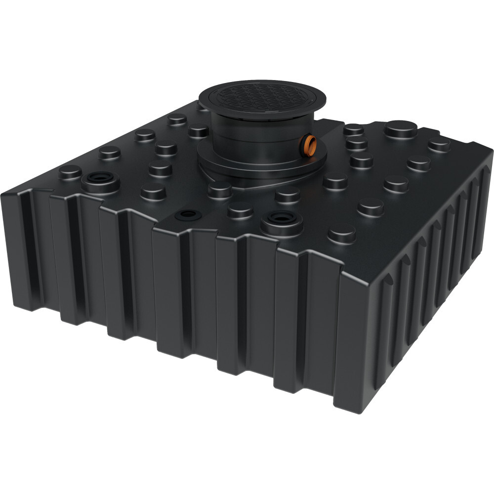 Regenwasser-Flachtank 4000 Liter, mit Biovitor