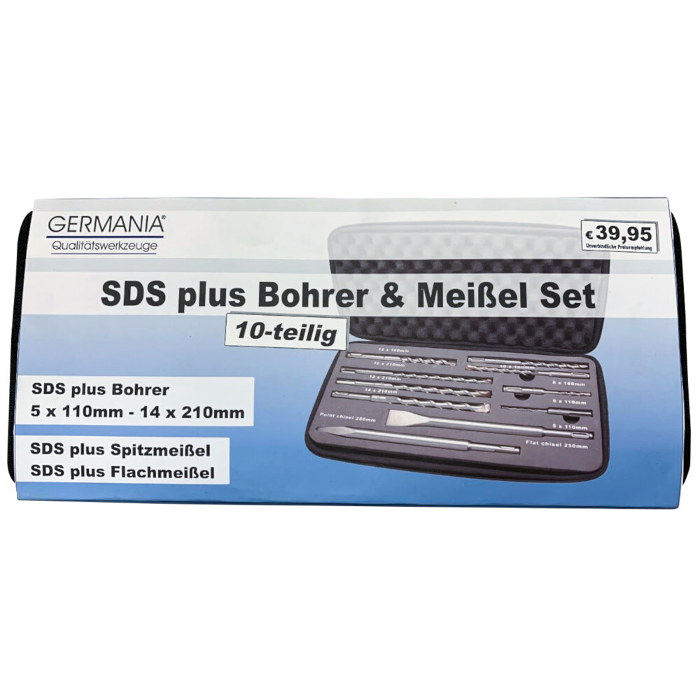 GERMANIA&reg; SDS plus Bohrer und Mei&szlig;el Set 10-teilig image number 2