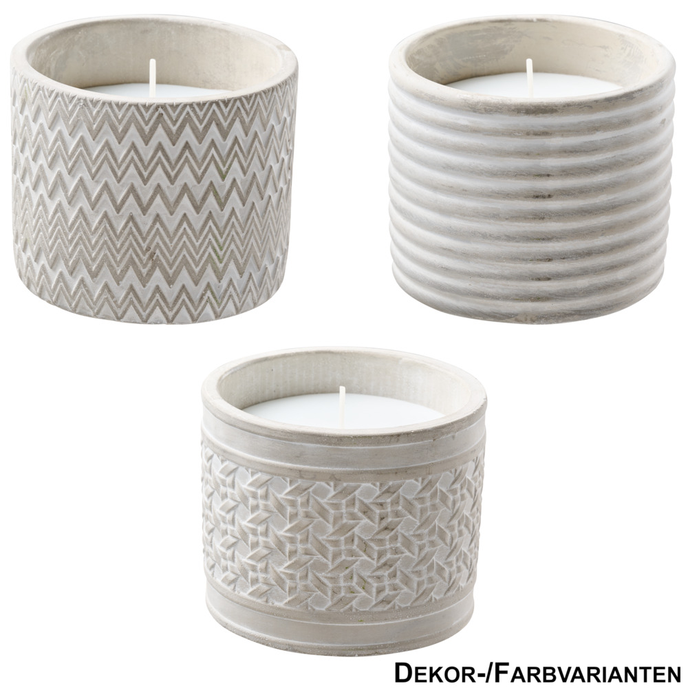 Citronellakerze &Oslash;12x10 cm im Betontopf