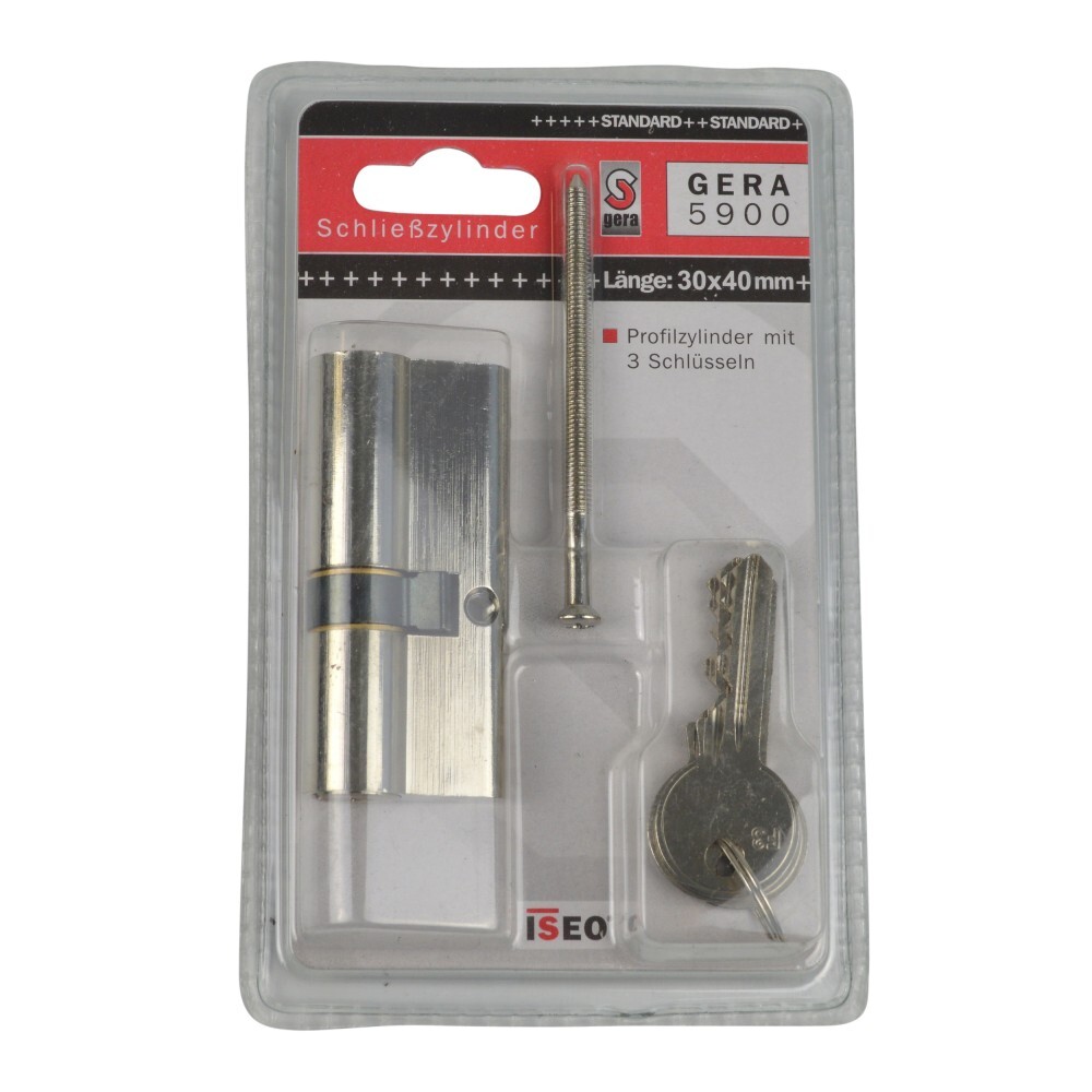 Schlie&szlig;zylinder GERA 5900 30-40 mm mit 3 Schl&uuml;sseln image number 1