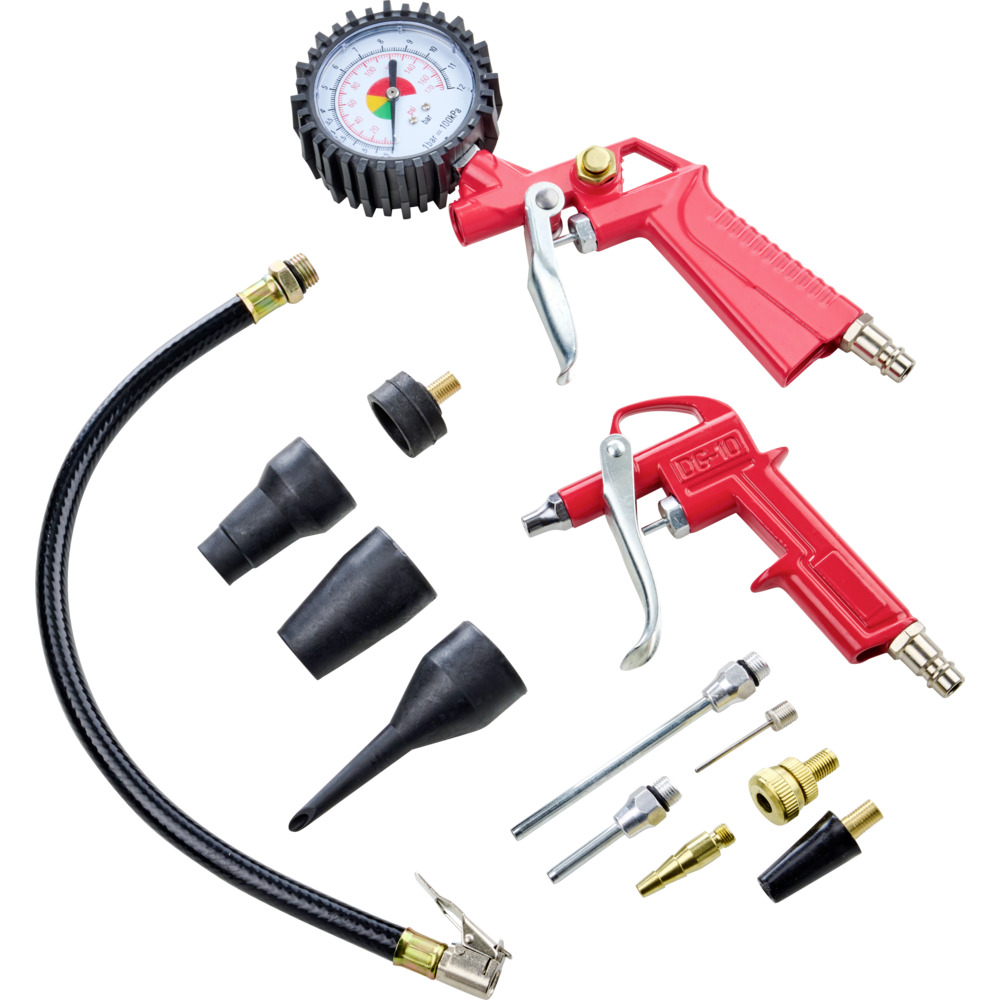 Druckluft-Zubeh&ouml;r-Set mit 13-teilig